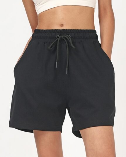 Women's Jet Black Oversized Shorts